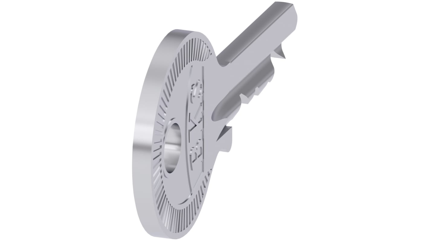 Chiave per interruttore a chiave Siemens SIRIUS ACT, design robusto, installazione snap-on, resistente a polvere e oli. Codice: 3SU1950-0FD80-0AA0.