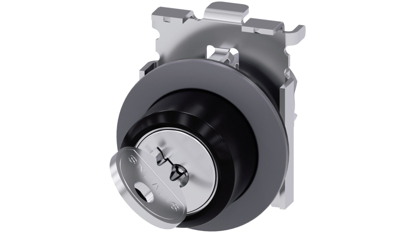 Testa selettore Siemens SIRIUS ACT, 2 posizioni, diametro foro 30mm, protezione IP66/IP67/IP69, installazione snap-on.