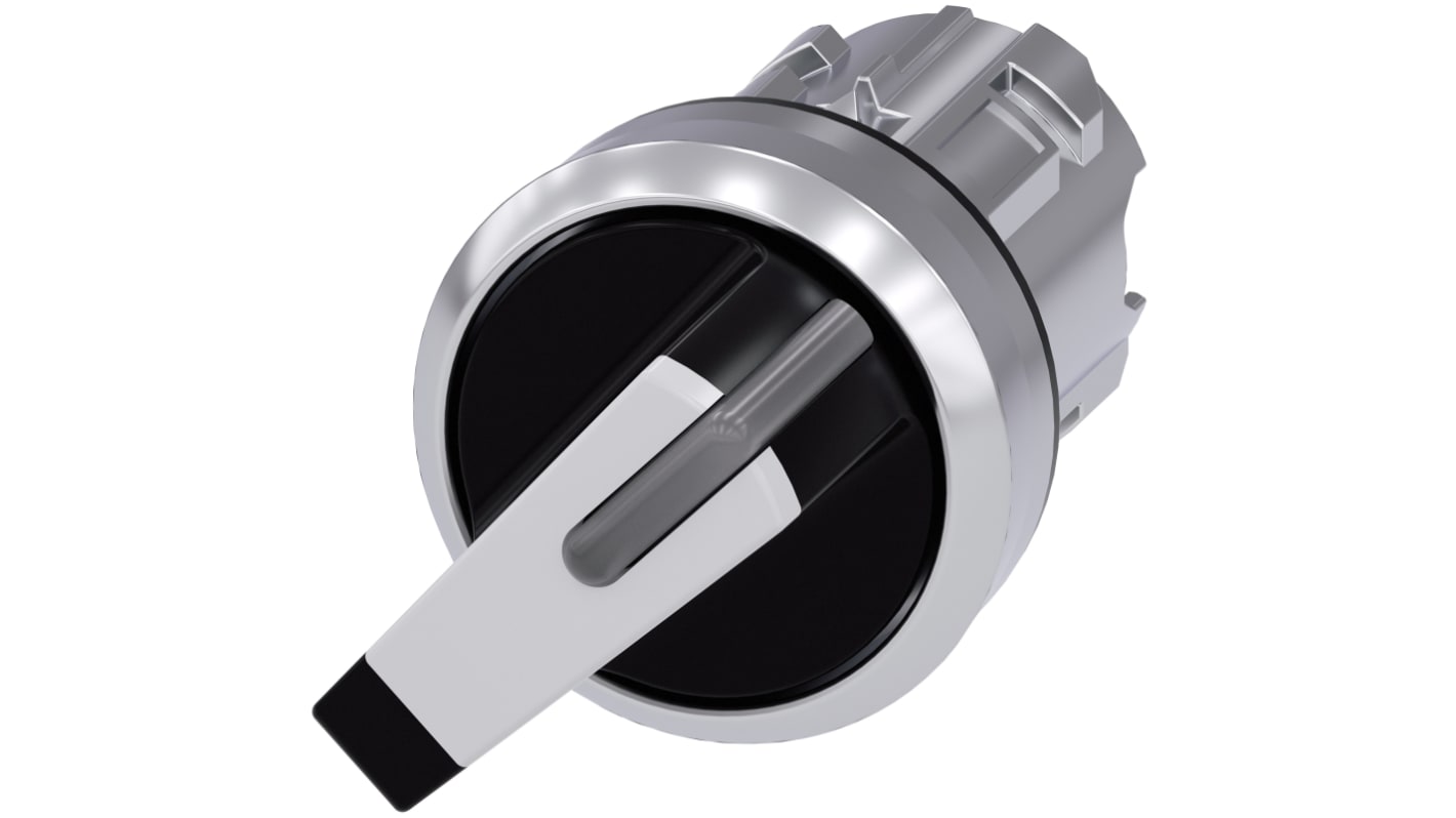 Selettore Siemens SIRIUS ACT 3SU1052-2FC60-0AA0, due posizioni, diametro 22mm, illuminato, IP66/IP67/IP69K, installazione snap-on.