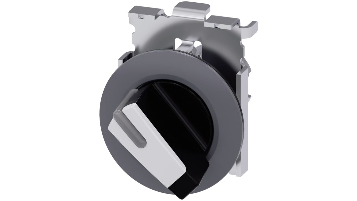 Selettore Siemens SIRIUS ACT, 2 posizioni, diametro foro 30mm, attivazione momentanea, illuminato, grado di protezione IP66/IP67/IP69K.