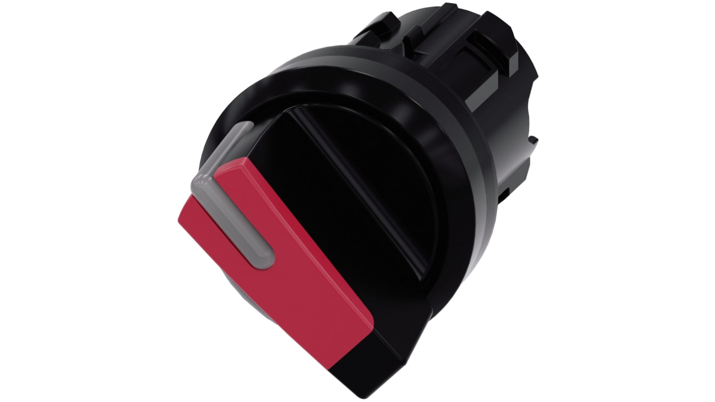 Selettore Siemens SIRIUS ACT, 2 posizioni, diametro 22mm, attivazione momentanea, illuminato, IP66/IP67/IP69K. Montaggio snap-on.