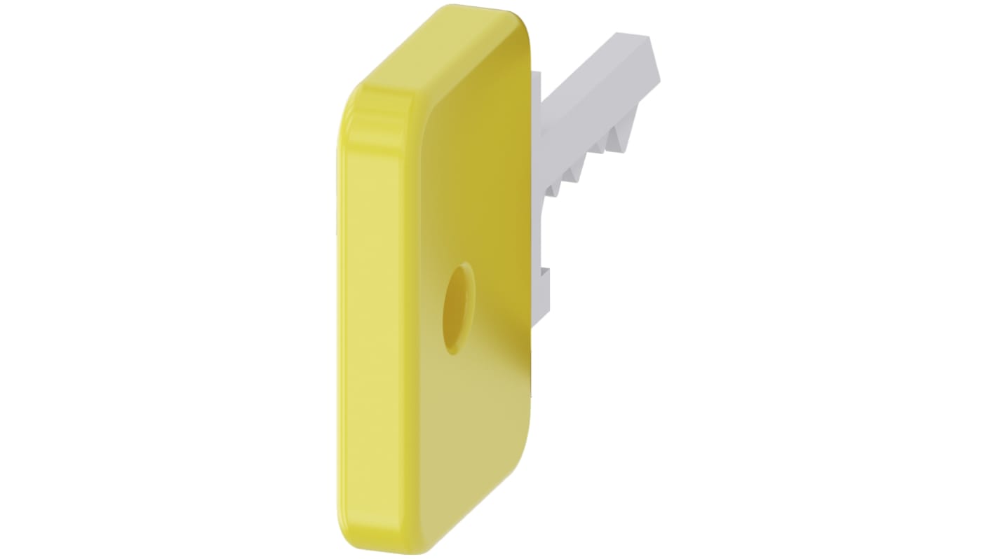 Chiave per interruttore a chiave Siemens SIRIUS ACT, design robusto in metallo e plastica, installazione snap-on, resistente a polvere e oli.