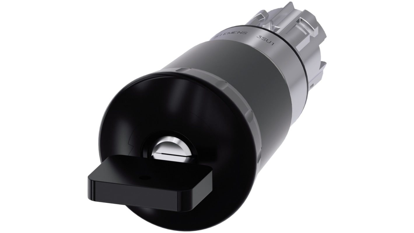Attuatore pulsante Siemens SIRIUS ACT, rotondo, diametro 40mm, montaggio snap-on, protezione IP66/IP67/IP69K, adatto per ambienti industriali.