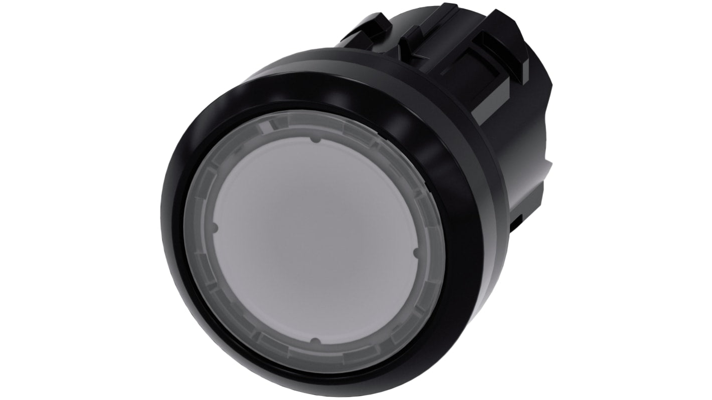 Spia luminosa Siemens SIRIUS ACT, trasparente, rotonda, diametro foro 22 mm, grado di protezione IP66/IP67/IP69K, installazione snap-on.