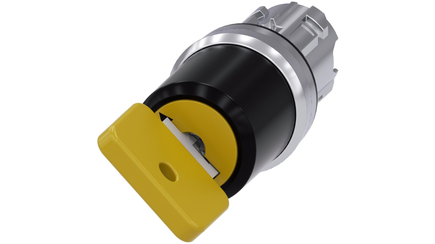Testa selettore Siemens SIRIUS ACT, 2 posizioni, diametro 22mm, protezione IP66/IP67/IP69, installazione snap-on.