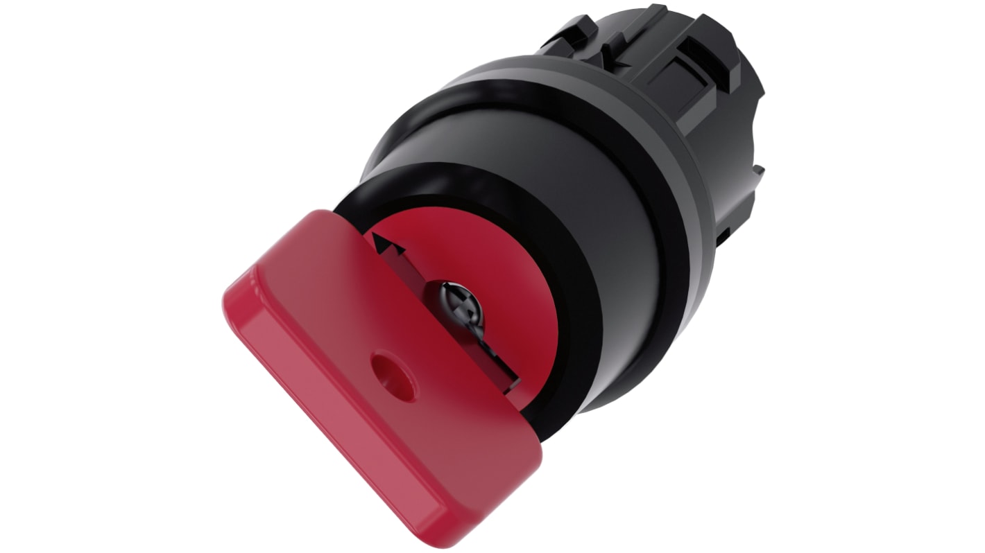 Testa selettore Siemens SIRIUS ACT, 2 posizioni, diametro 22mm, protezione IP66/IP67/IP69, installazione snap-on.