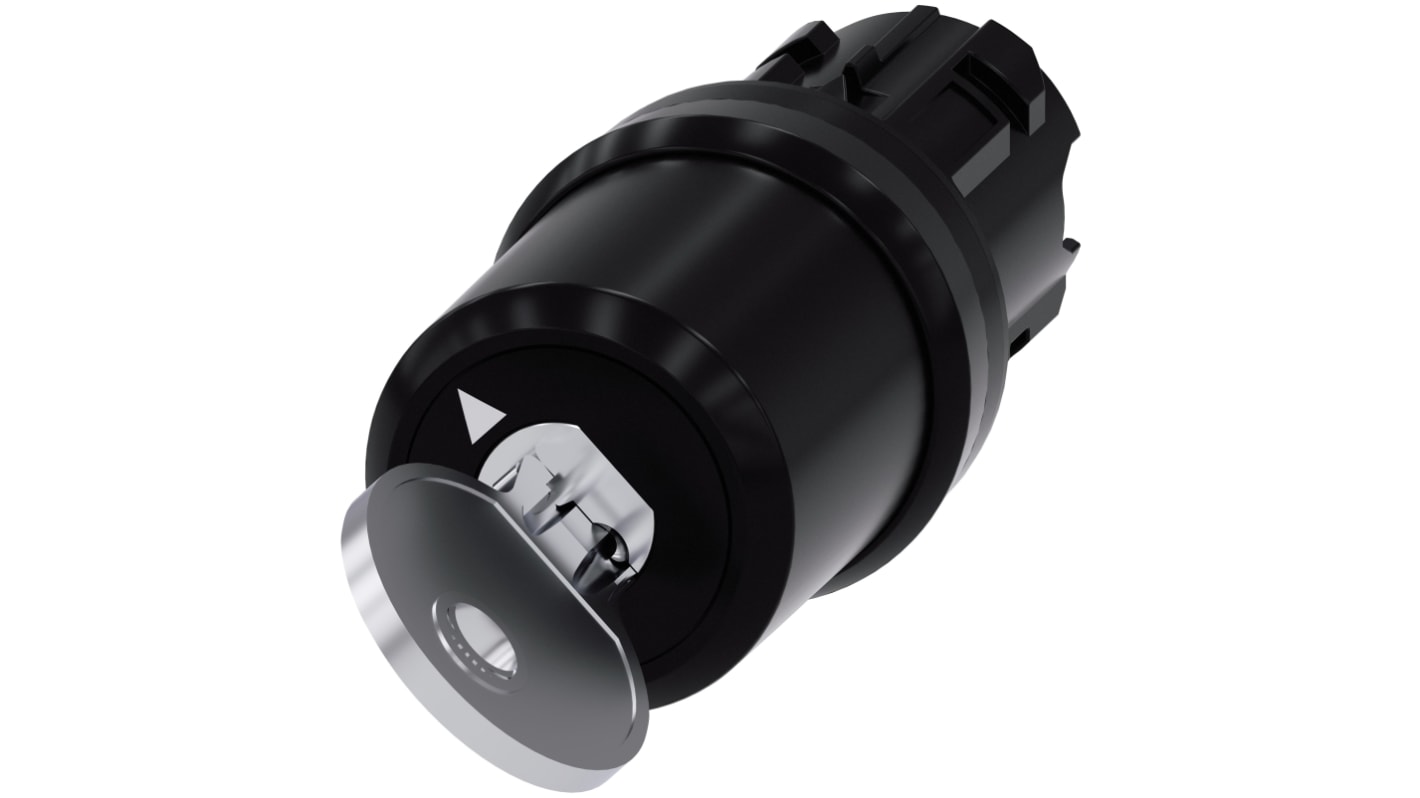 Testa selettore Siemens SIRIUS ACT, 2 posizioni, diametro 22mm, protezione IP66/IP67/IP69, installazione snap-on.