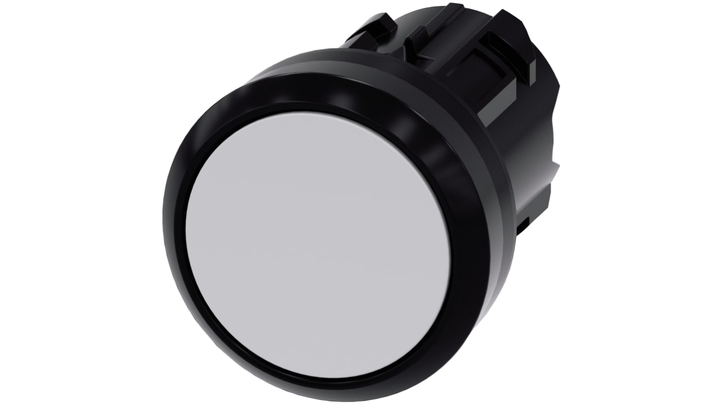 Siemens attuatore pulsante instabile SIRIUS ACT, diametro foro 22mm, colore grigio, protezione IP66/IP67/IP69K, installazione snap-on.