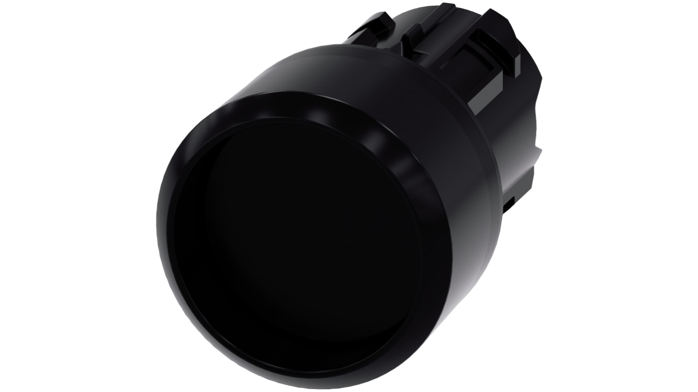 Siemens attuatore pulsante instabile SIRIUS ACT, diametro foro 22 mm, colore nero, protezione IP66/IP67/IP69K, montaggio snap-on.