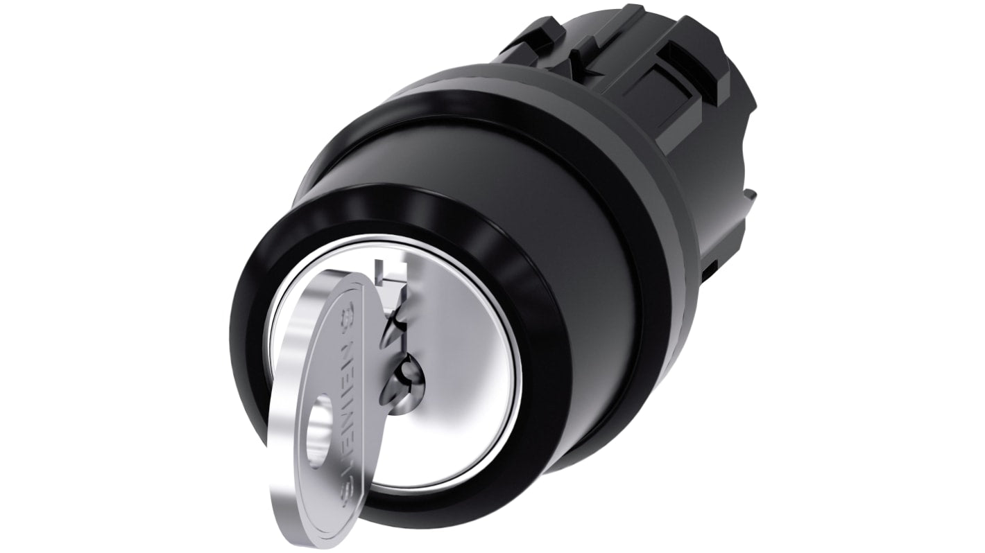 Testa selettore Siemens SIRIUS ACT, 3 posizioni, diametro foro 22mm, attivazione stabile, protezione IP66/IP67/IP69.