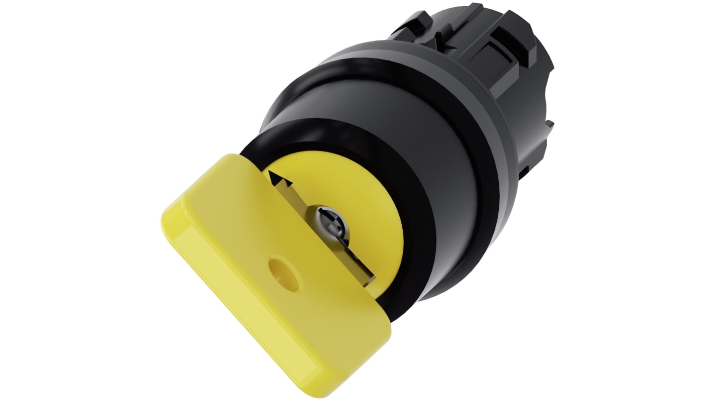 Testa selettore Siemens SIRIUS ACT, 2 posizioni, diametro 22mm, protezione IP66/IP67/IP69, installazione snap-on.