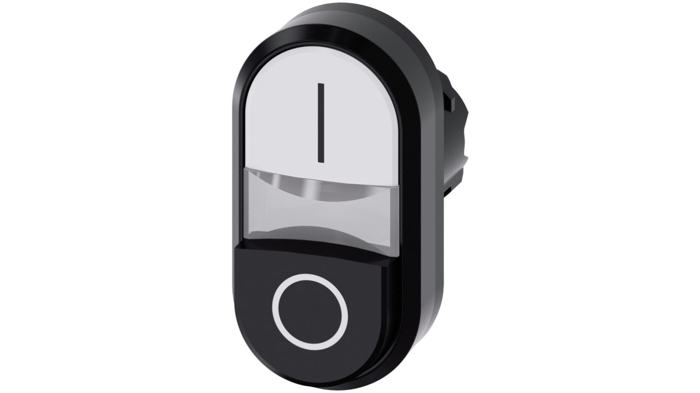 Attuatore pulsante instabile Siemens SIRIUS ACT, diametro foro 22mm, design ovale, protezione IP66/IP67/IP69K, montaggio snap-on.