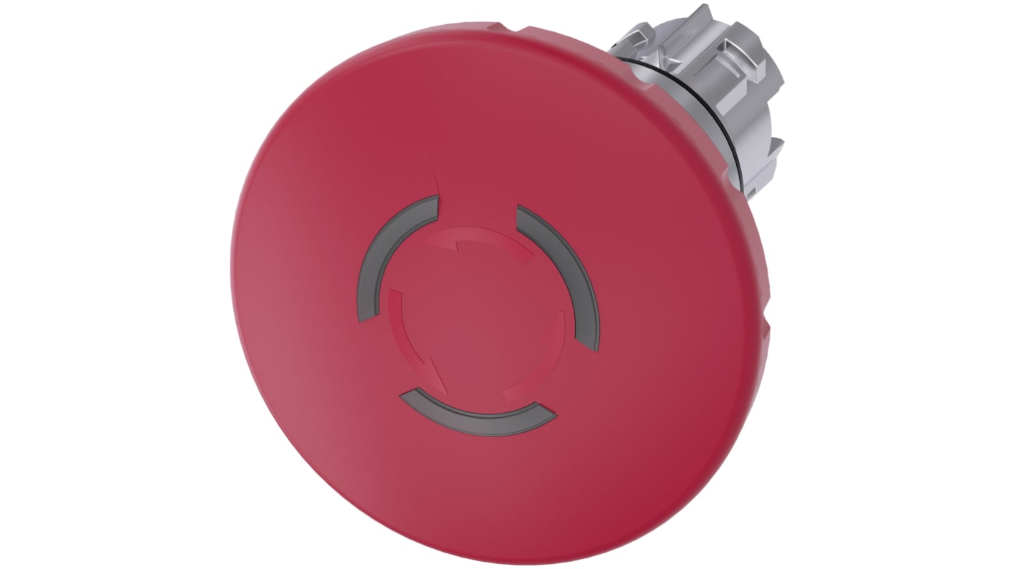 Pulsante di arresto di emergenza Siemens, montaggio a pannello, diametro 22mm, attuazione a pulsante, grado di protezione IP66/IP67/IP69.