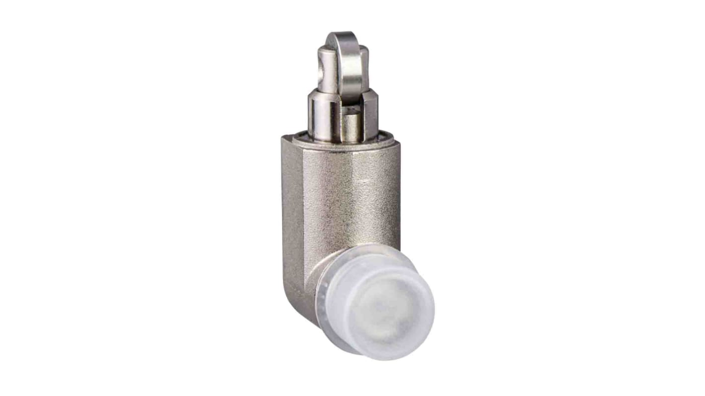 Interruttore di fine corsa Telemecanique Sensors ZCE65 con pistone a rotella laterale, progettato per applicazioni industriali.