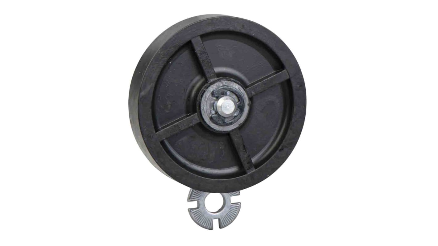 Leva interruttore di fine corsa Telemecanique Sensors ZCKY39, compatibile con XCKL, XCKM, XCKS, dotata di rotella elastomerica da 50 mm.