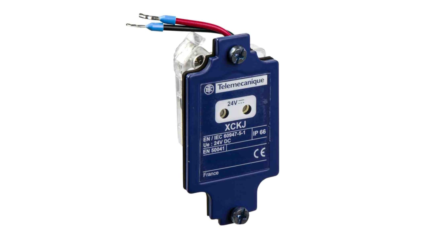Coperchio modulo indicatore Telemecanique Sensors ZCKZ021, con 2 LED, tensione 24 VDC, per serie XCKJ. Installazione sicura.