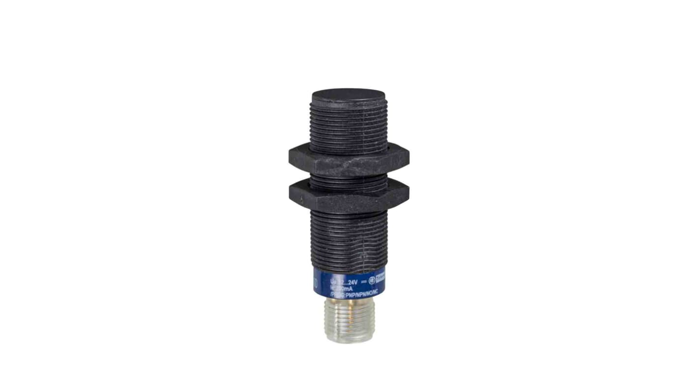 Sensore di prossimità cilindrico PNP Telemecanique Sensors XS4P18PB340D, M18, rilevamento 8 mm, IP67, alimentazione 10-36 V c.c.