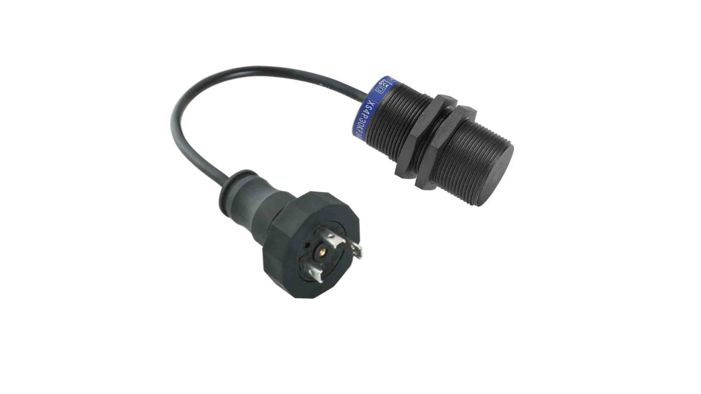 Sensore di prossimità cilindrico Telemecanique Sensors XS4P30MA230L01C, M30, rilevamento 15 mm, IP68, 24-264 V, 63.5 mm.
