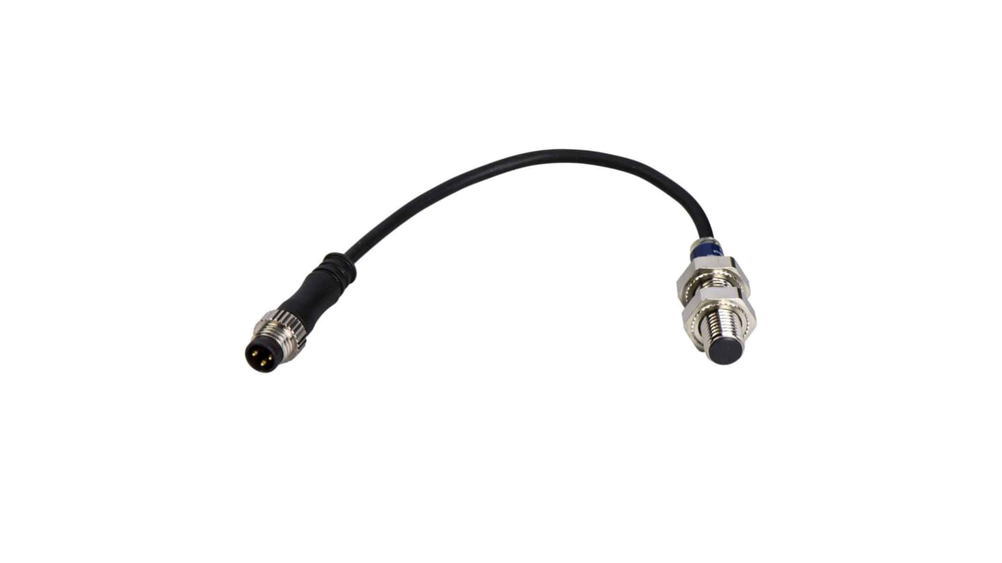 Sensore di prossimità cilindrico PNP normalmente chiuso Telemecanique Sensors XS508B1PBP01M8, rilevamento 1,5 mm, IP67, alimentazione 12-24 V c.c.