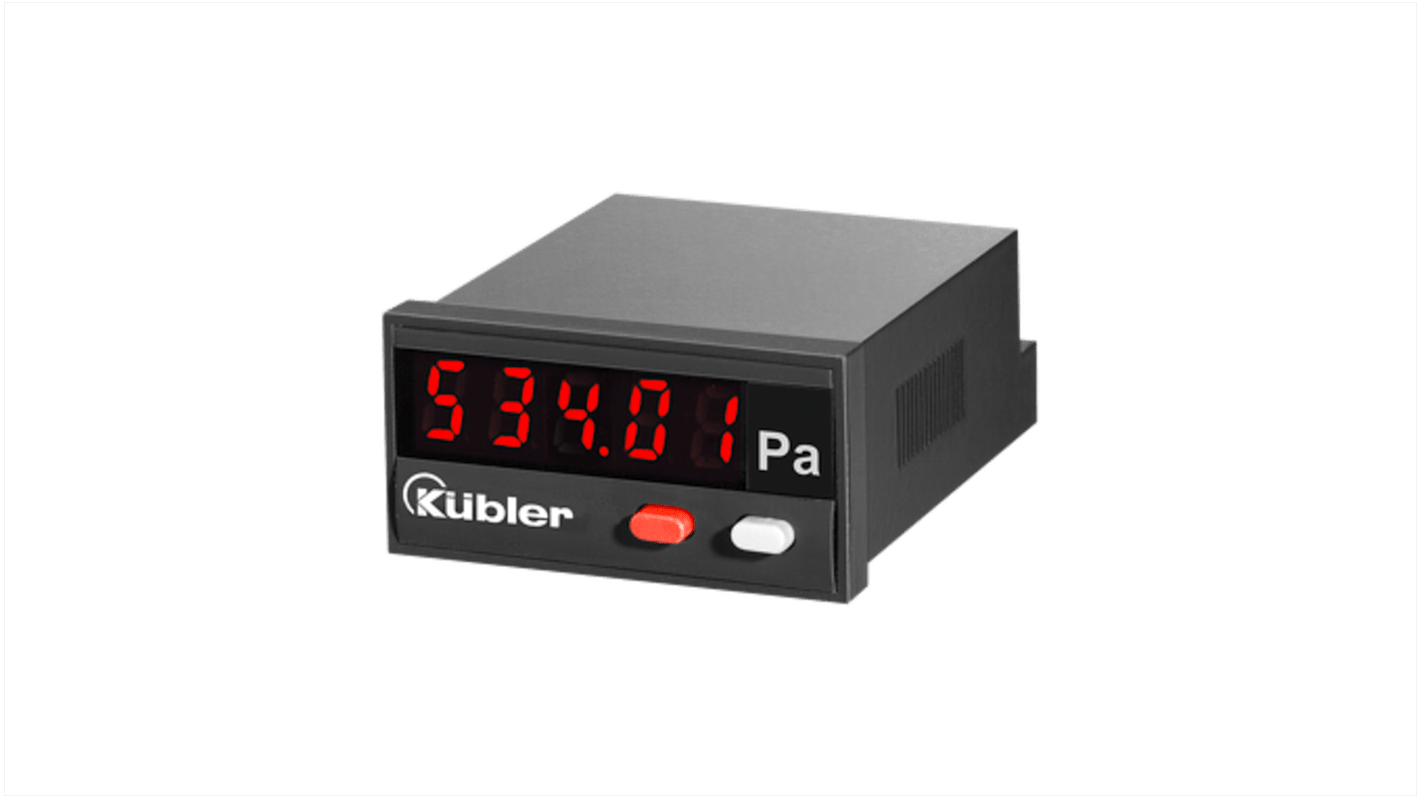 Misuratore digitale multifunzione da pannello Kübler 6.534.012.300, display LED 5 cifre, dimensioni foro 22.2mm x 45mm.