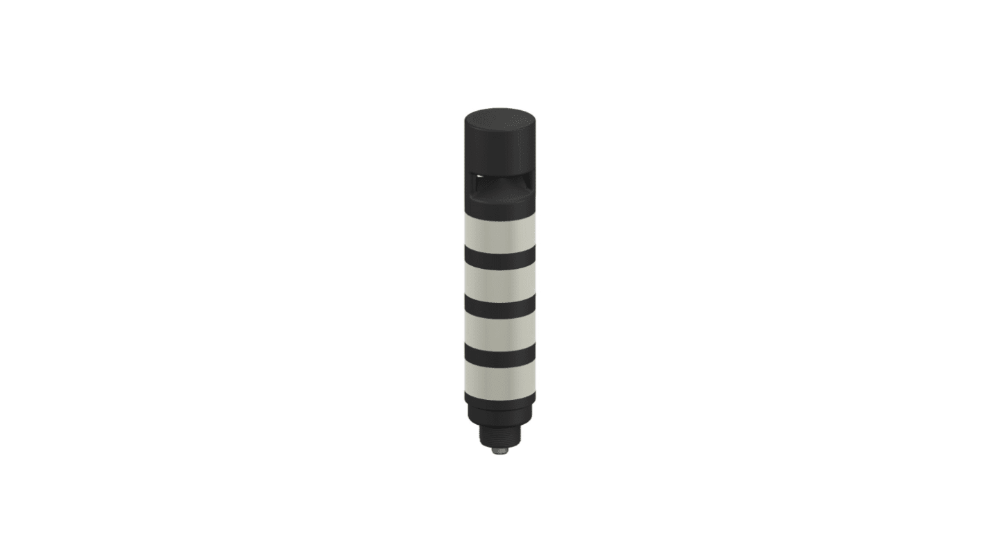 Torretta di segnalazione LED Banner TL50P4AOSQ, 4 elementi luminosi multicolore, 10-30 V c.c., programmabile, robusta e facile da installare.