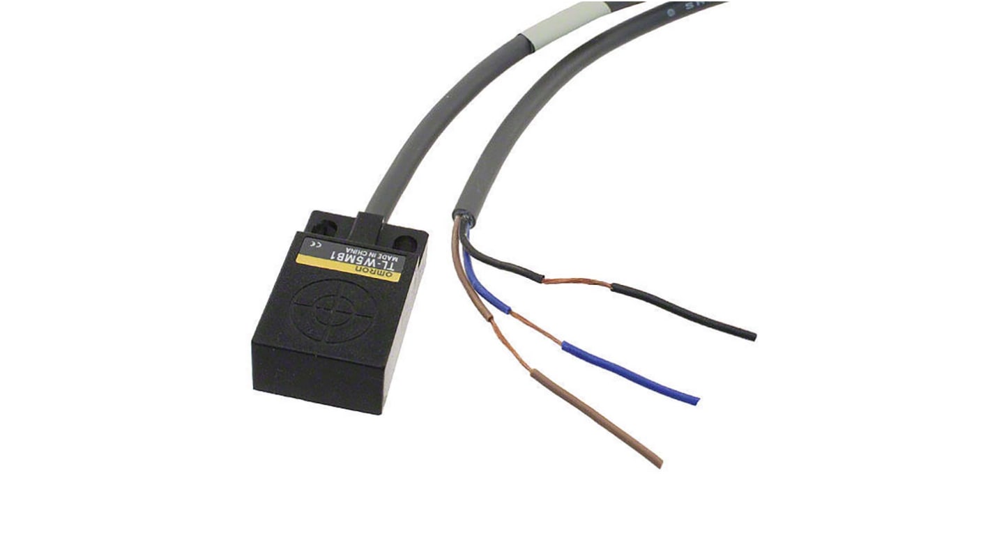 Sensore di prossimità Omron TL-W5MD1 2M, induttivo, rilevamento 5 mm, alimentazione 24 V, custodia IP67, precablato 2 m.