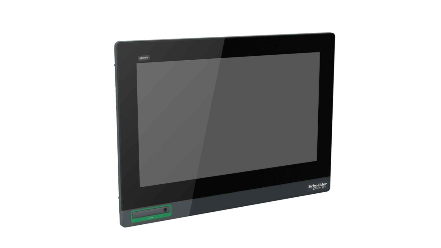 Schneider Electric HMIDT752, display HMI touch screen 15,6" Magelis GTU, interfaccia avanzata, dimensioni 414 x 295 x 69 mm.