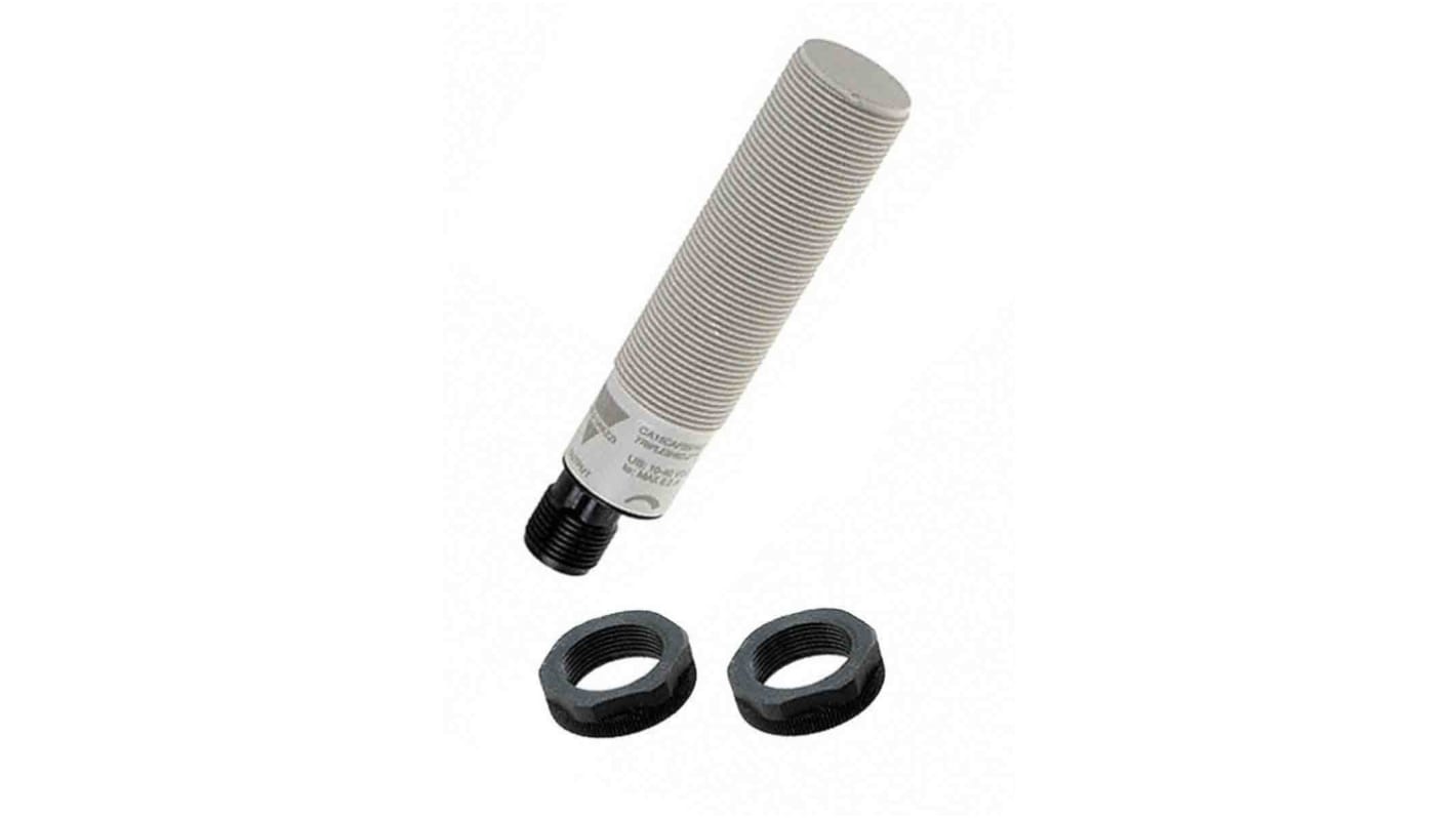 Sensore di prossimità cilindrico PNP Carlo Gavazzi CA18CAN12PAM1, distanza di rilevamento 12 mm, grado di protezione IP67/IP69K.