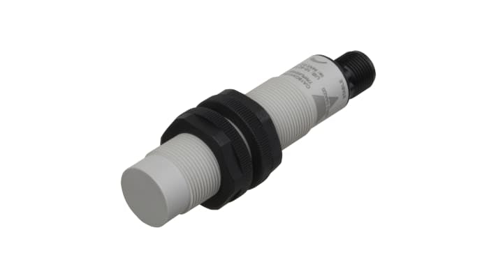 Sensore di prossimità cilindrico PNP Carlo Gavazzi CA18CAN12PAM1, distanza di rilevamento 12 mm, grado di protezione IP67/IP69K.