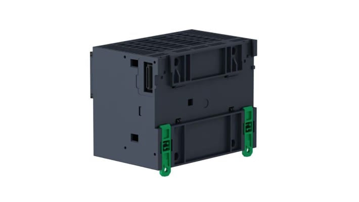 Controllore logico Schneider Electric TM262M25MESS8T, 4 ingressi digitali, montaggio a pannello, dimensioni 100x90x125 mm.