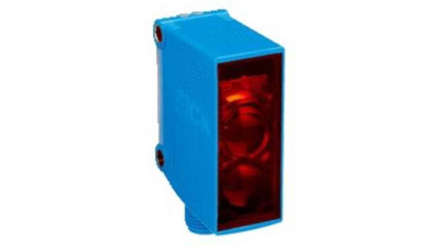 Sensore fotoelettrico rettangolare a retroriflessione Sick GL10-F4551, rilevamento fino a 12 m, uscita PNP, con connettore M12, grado di protezione IP67.