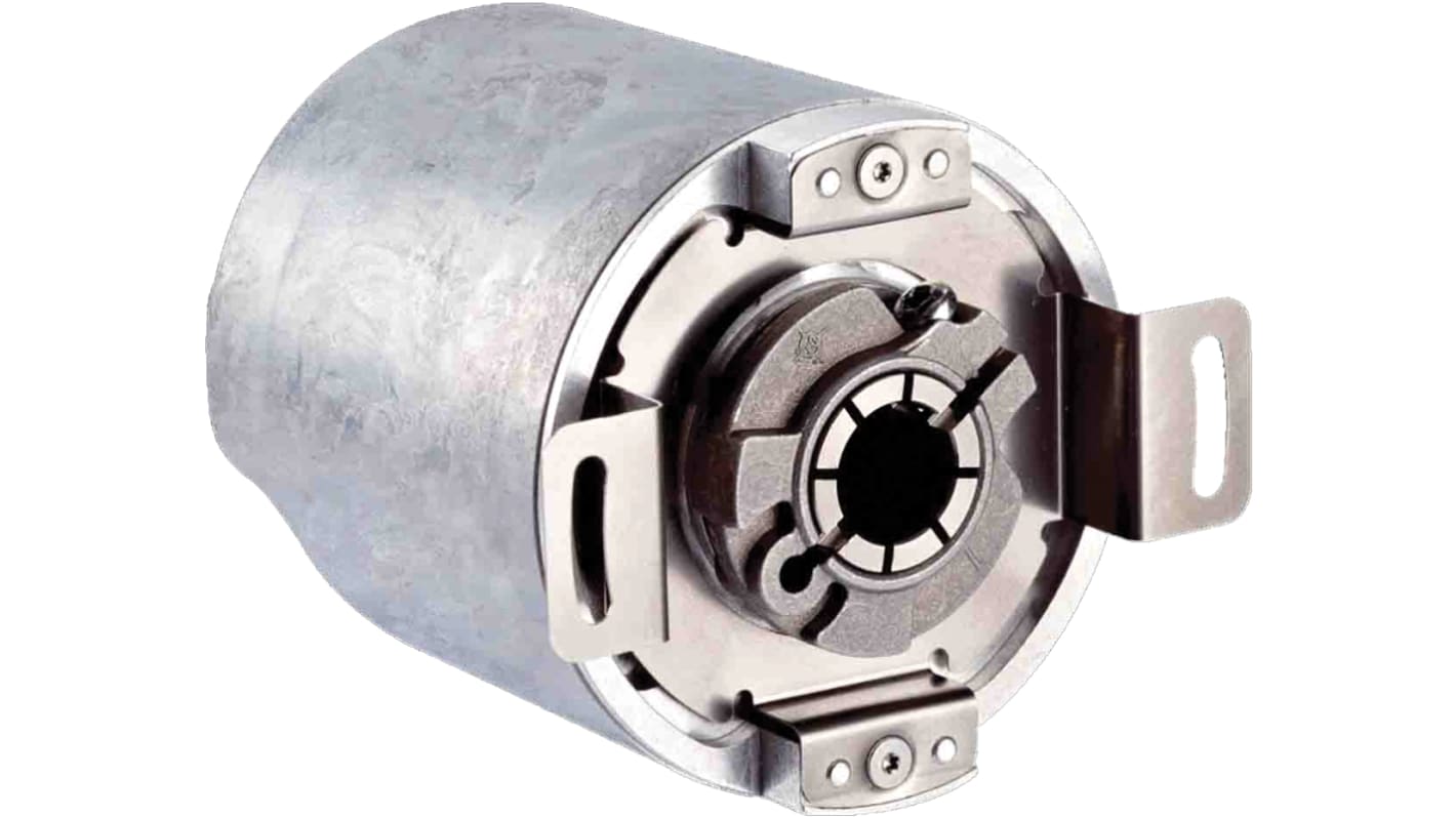 Encoder assoluto Sick AFM60A-BHIB018X12, 262144 impulsi/giro, uscita Ethernet IP, diametro albero 15mm, IP65.