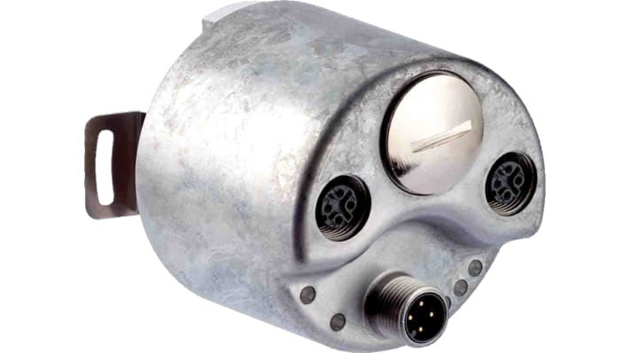 Encoder assoluto Sick AFM60A-BHIB018X12, 262144 impulsi/giro, uscita Ethernet IP, diametro albero 15mm, IP65.