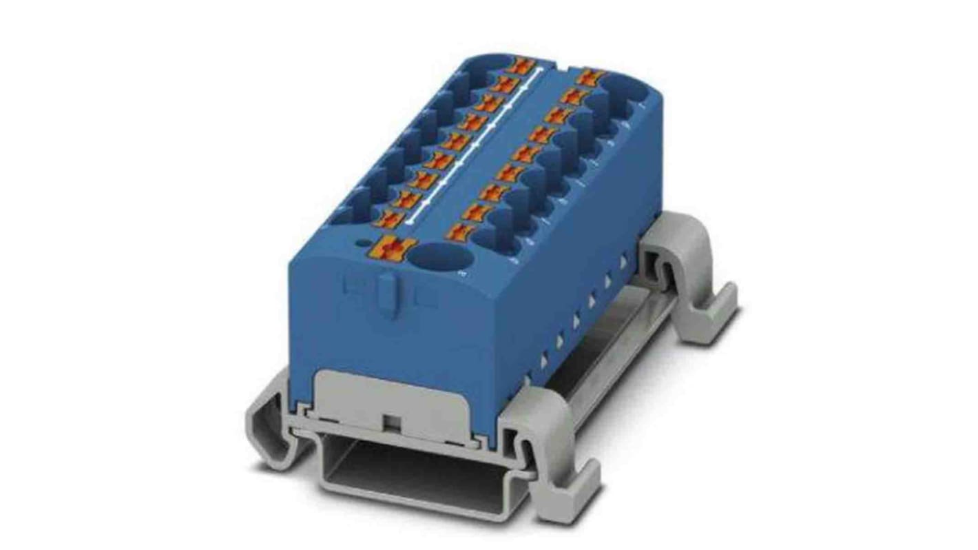 Blocco di distribuzione Phoenix Contact 3273770, 1 via, 32A, 800V, montaggio su guida DIN, temperatura fino a 85 °C. Compatto e versatile per l'industria elettronica.