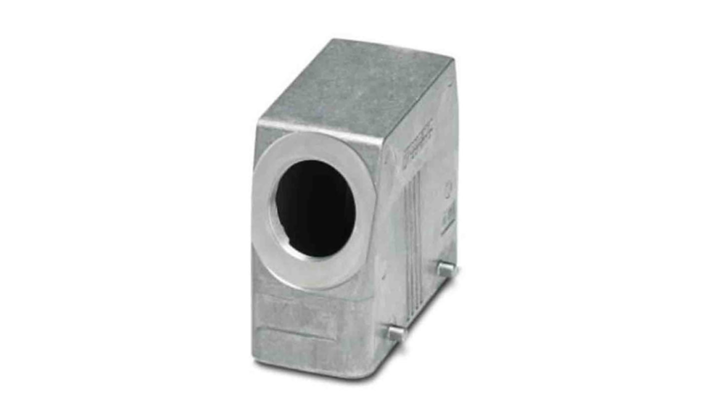 Contenitore per guaina Phoenix Contact B16 PG21 in alluminio grigio resistente all'acqua salata. Doppia chiusura, presa per cavo, intervallo temperatura -40 °C a 125 °C. Adatto per ambienti industriali.