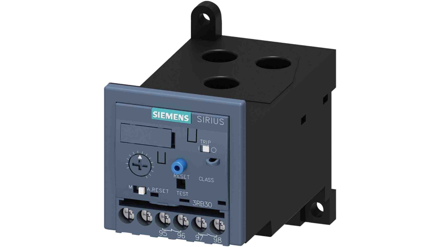 Relè di sovraccarico Siemens 3RB3046-1UB0, FLC 50 A, montaggio contattore, dimensioni 70x106x124 mm, classe di protezione IP20.