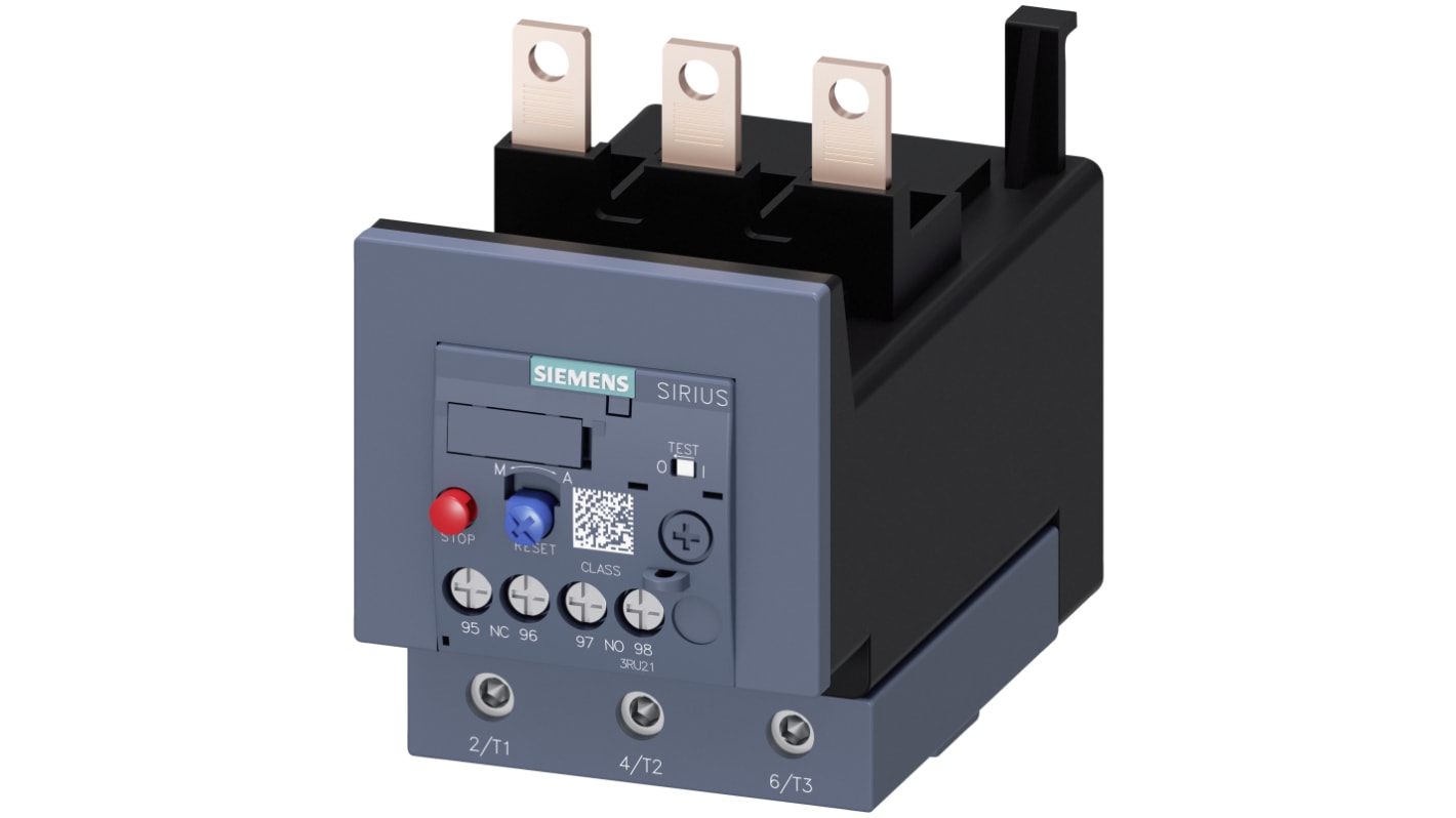 Relè contattore Siemens 3RU2146-4KB0, FLC 65 A, 3 poli, classe di protezione IP20, tensione di controllo 690 V ca.