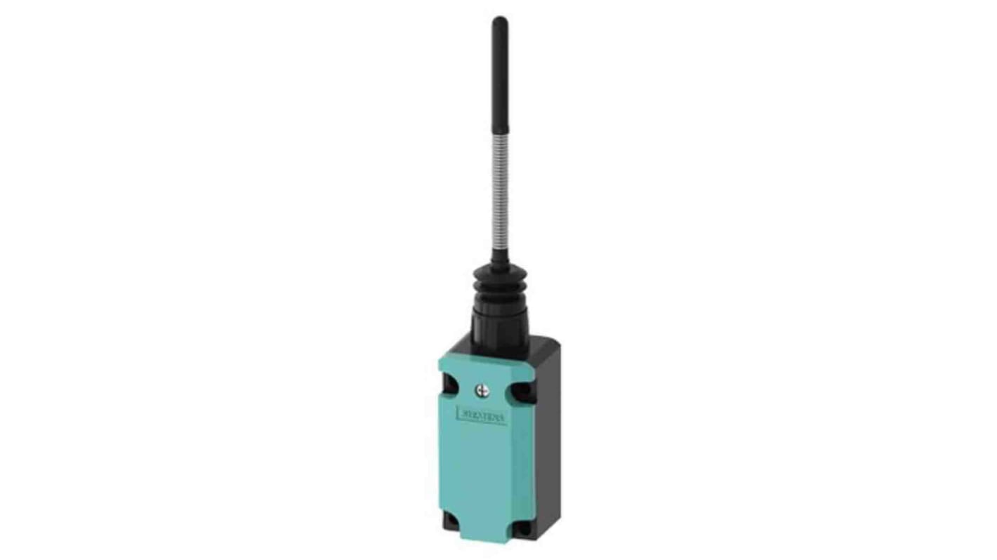 Interruttore di interblocco Siemens 3SE5212-0CK50, leva regolabile NO/NC, custodia metallica, grado di protezione IP65/IP67.