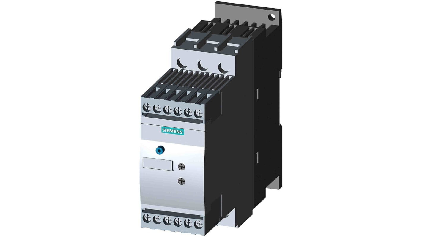 Avviatore soft-start Siemens 3RW4024-2BB14, 3 fasi, 5,5 kW, 400 V, 12,5 A, protezione sovraccarico, IP00.