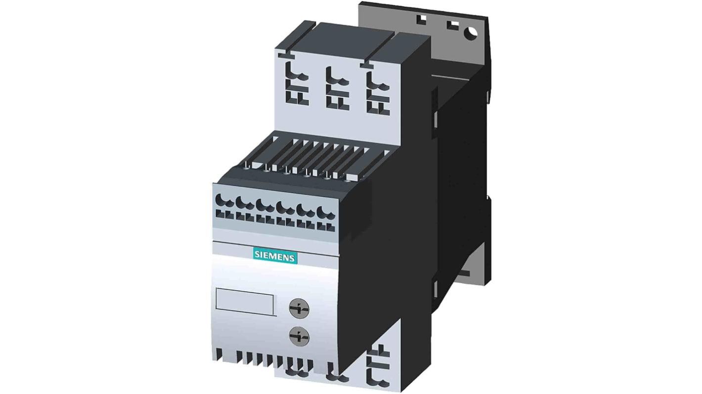 Avviatore soft-start Siemens 3RW3036-1BB14, 3 fasi, 22 kW, 400 V, protezione contro sovraccarichi, IP20.