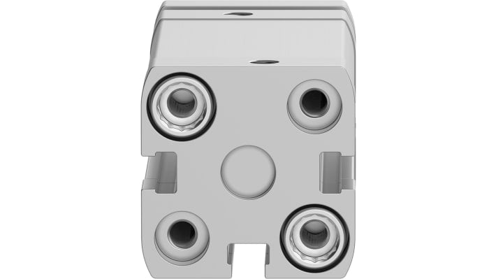 Cilindro pneumatico compatto Festo ADNGF-20-40-P-A, doppio effetto, foro 20 mm, corsa 40 mm, pressione massima 10 bar.