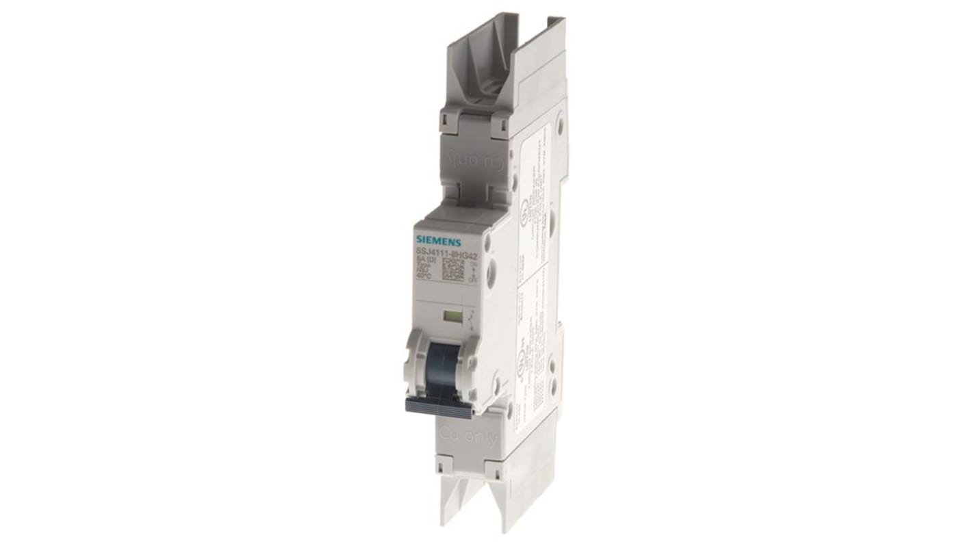 Interruttore magnetotermico Siemens 1P 30A, Tipo C, montaggio su guida DIN, classe di protezione IP20, serie SENTRON.