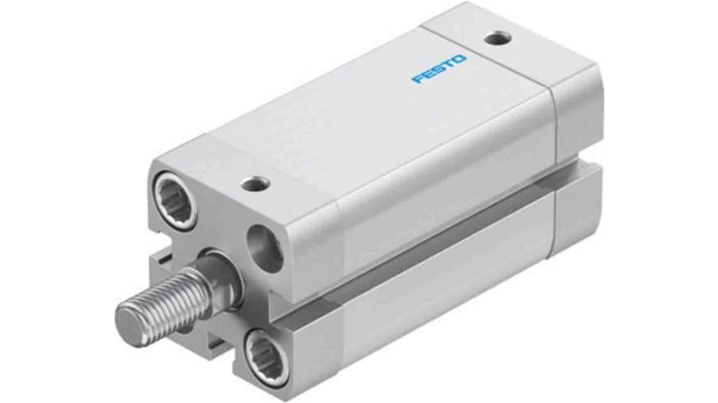 Cilindro pneumatico compatto Festo ADN2040APPSA, doppio effetto, foro 20mm, corsa 40mm, montabile in diverse posizioni.