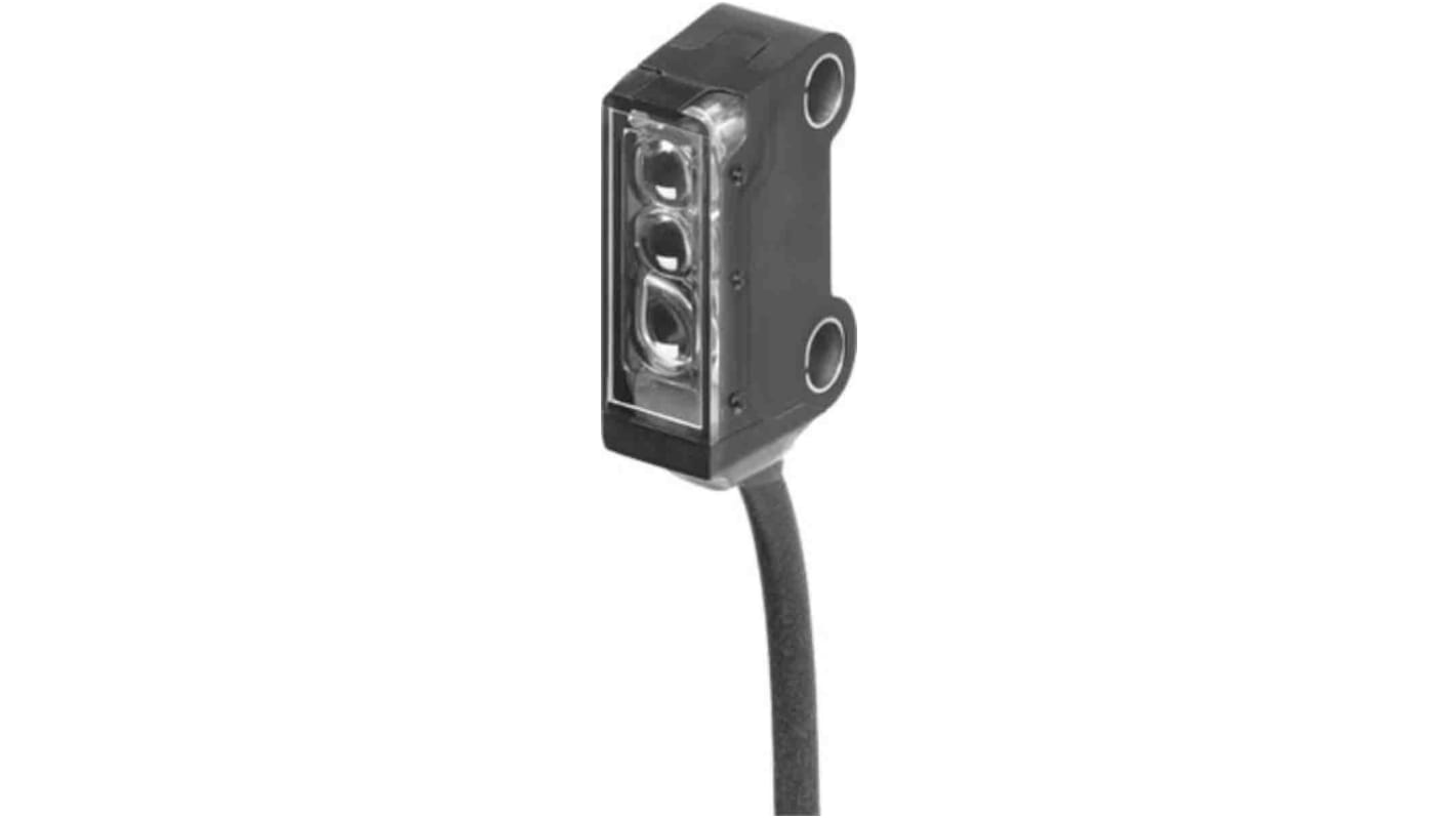 Festo SOOD-BS-L-PN-30, sensore fotoelettrico rettangolare a diffusione con rilevamento fino a 30 mm e uscita NPN/PNP.