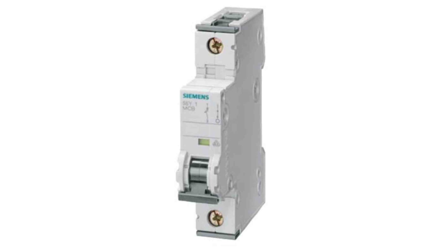 Interruttore magnetotermico Siemens 1P 13A 6 kA - Design a limitazione di corrente, montaggio su guida DIN, classe IP20 - Cod. 5SY6113-7 - Affidabilità e qualità per l'industria.