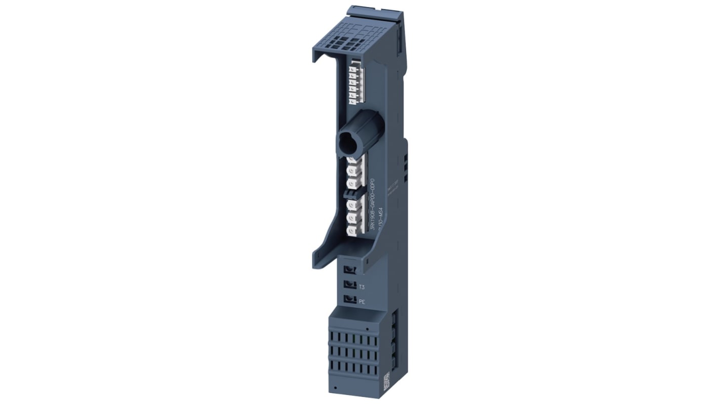 Siemens 3RK1908-0AP00-0DP0, unità base per avviatori motore ET 200SP, montaggio su guida, classe di protezione IP20.
