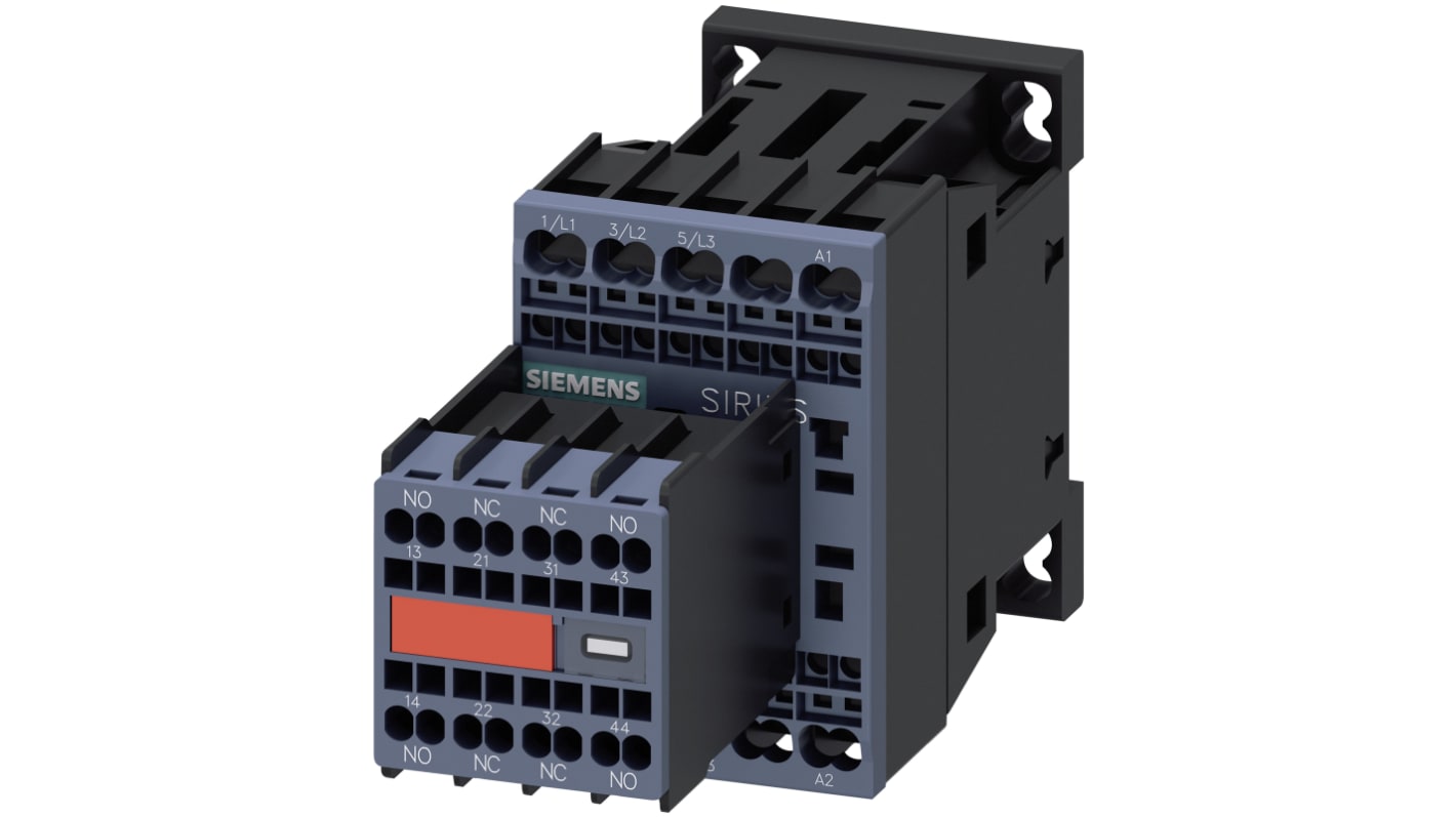 Teleinvertore Reversibile Siemens 3RT2016-2FB44-3MA0, 3 poli, 9 A, 400 V, montaggio su guida 35 mm, bobina 24 V c.c.