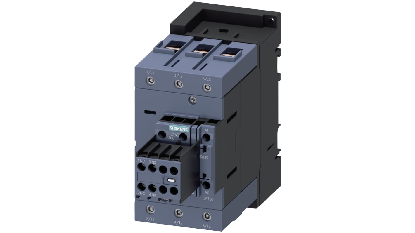 Teleinvertore Reversibile Siemens 3RT2046-1AP04, 3 poli, 95 A, 400 V, montaggio su guide 35 mm, bobina 230 V c.a.