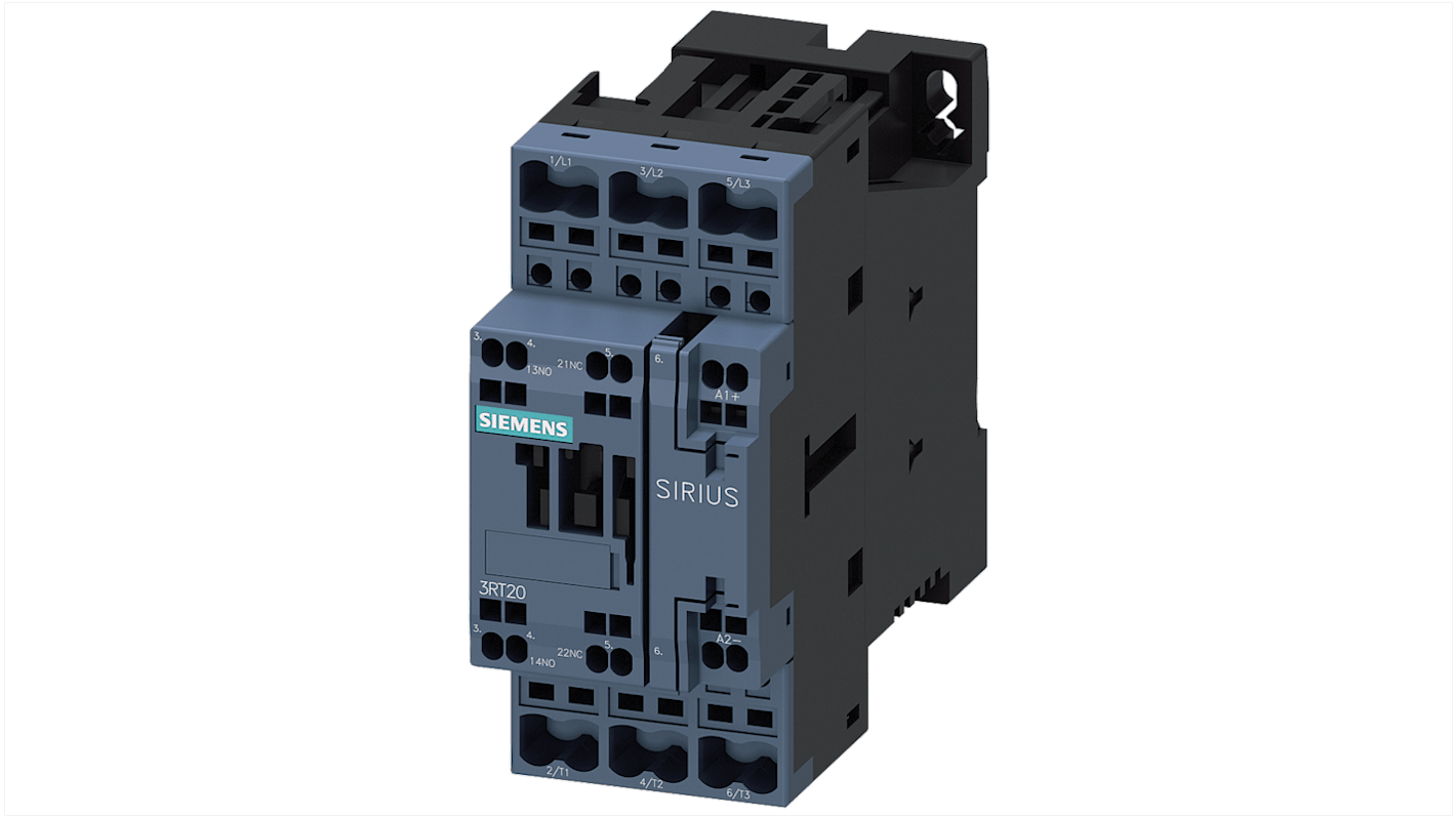Teleinvertore Reversibile Siemens 3RT2027-2FB40, 3 poli, 32 A, 400 V, montaggio su guide 35 mm, bobina 24 V c.c.