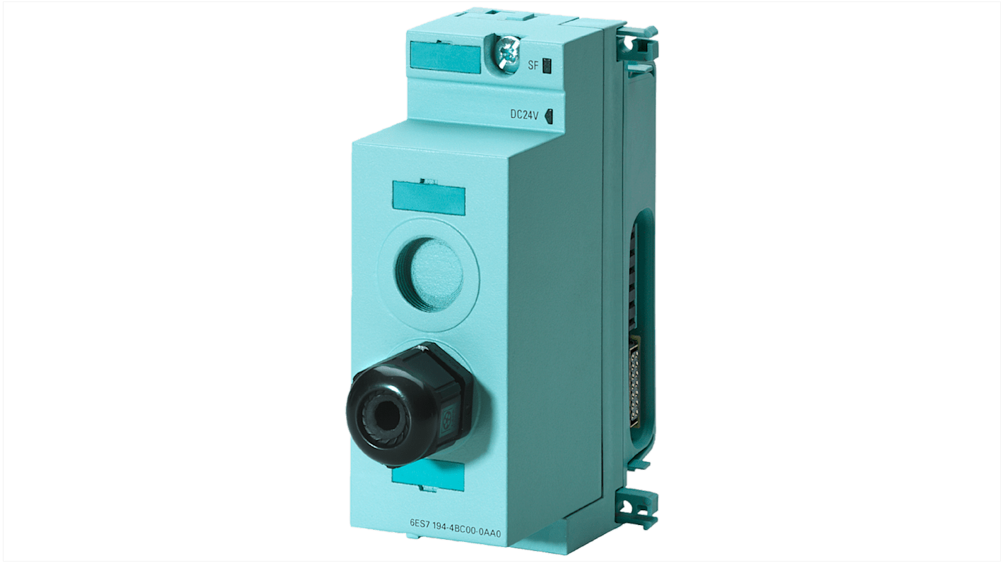 Zoccolo relè Siemens 6ES7194-4BC00-0AA0 per modulo di alimentazione, dimensioni 45mm x 130mm x 100mm, compatibile con SIMATIC DP.